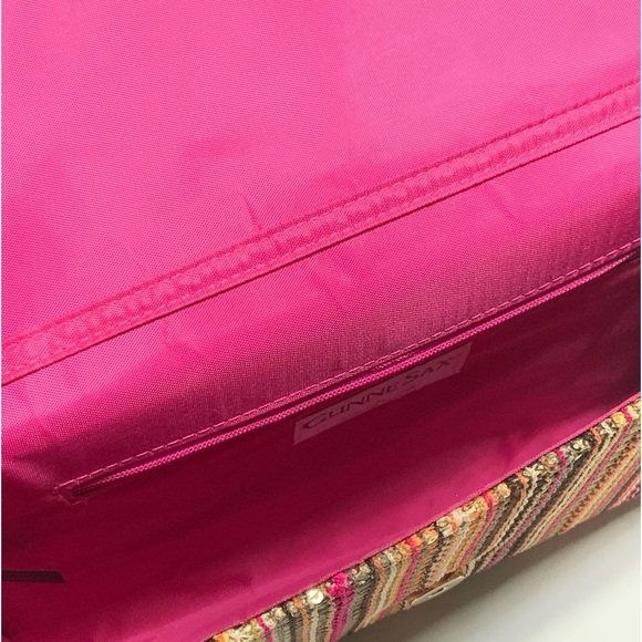 Gunne Sax Clutch Jessica McClintock Convertible Nora Shoulder Bag Multi Pink - Picture 6 of 16